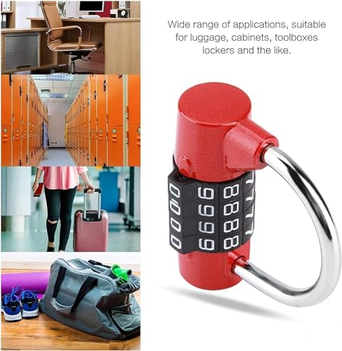 Image of Istara Heavy Duty 5-Digit Combination Steel Padlock | Resettable Code Lock with 100,000 Combinations & Hardened Steel Shackle | High Security Metal Padlock for Gym, Locker, Gate & Travel (Model-3)