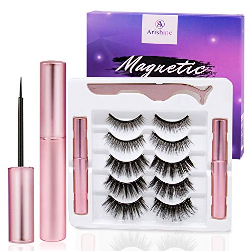 Magnetic Eyelashes with Eyeliner - Magnetic Eyeliner and Magnetic Eyelash Kit - Eyelashes