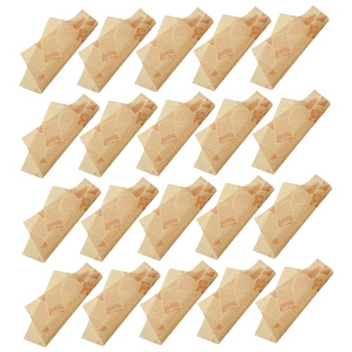 Alipis 50 Sheets Kitchen Baking Greaseproof Paper Snack Sandwich Oil-proof Mat Easy Clean-up