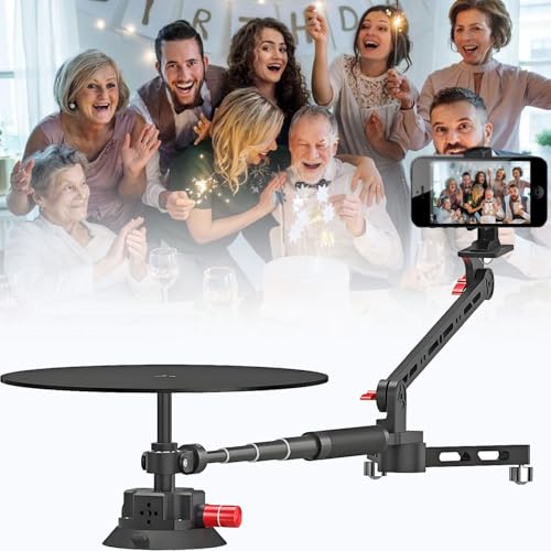 Image of Rotating Camera Slider,360 Panoramic Photography Platform,360 Degree Spinner,Adjustable Shooting Angle,Spinning Photo Video Booth, for Mini Studio Equipment