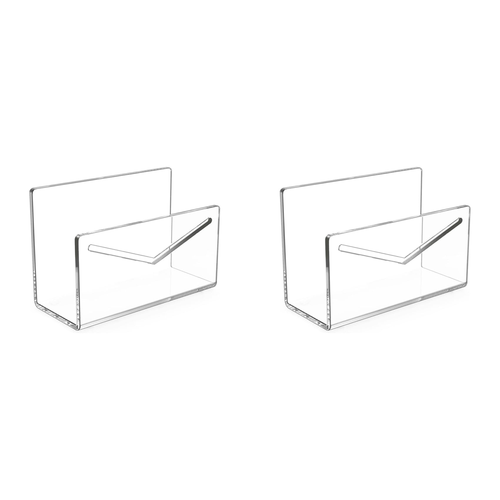 Onchdbfhuu 2X Mail Holder Mail Organizer Countertop Acrylic Mail Sorter for Desk Envelope Holder Letter Organizer for School