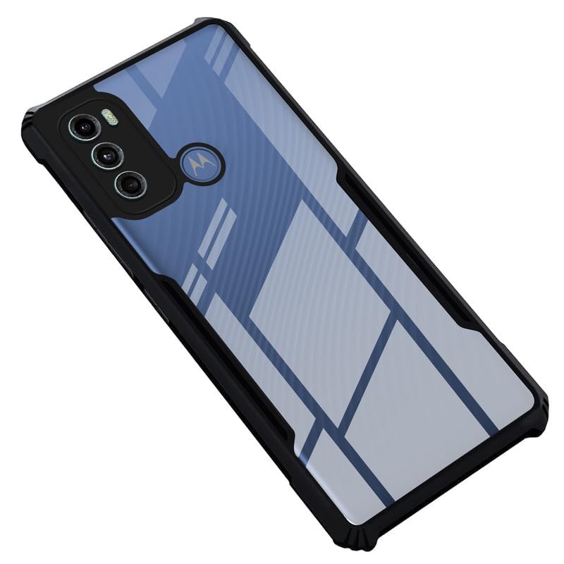 SHINESTAR Motorola G40 Fusion/Moto G60 Back Cover Case | Ultra Thin 360 Degree Protection Crystal Clear Tranparent Bumper Back Cover Case for Motorola G40 Fusion/Moto G60 Mobile -Black (B09GNL2H1Y) Amazon Price History, Amazon Price Tracker