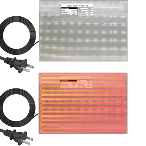 H&G lifestyles RV Holding Tank Heater Pad Use with Up to 50 Gallons Fresh Water 120V 12" x 18" Holding Tank Heating Pad with Constant Temperature Heating Plate (Pack of 2)