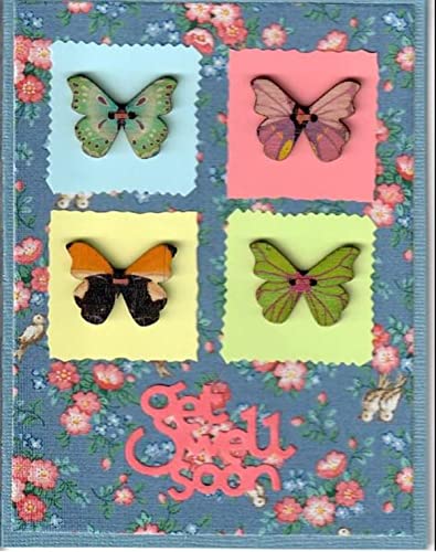 100PC DIY Wooden Buttons, a Variety of Animal Cartoon Characters, a Variety of Colors (can be Selected) (Color1) - Thumbnail 5