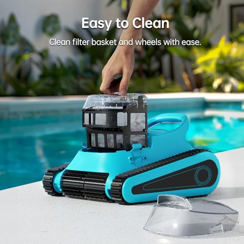 Cordless Robotic Pool Cleaner Automatic: NexTrend Pool Vacuum for Above Ground Pool Wall Floor Waterline Cleaning 180W Powerful Suction Last 150 Mins Robot for Inground Swimming Pool up to 2050 sq.ft by NexTrend - Used condition - Image 8