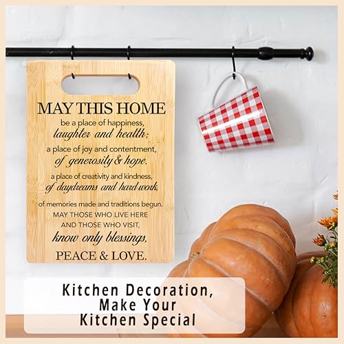 Housewarming Gifts Cutting Board, House Warming Gifts New Home House Apartment, New Homeowner Gifts, Home Blessing Bamboo Cutting Boards for Kitchen, Decorative Cutting Boards for Kitchen - Image 4