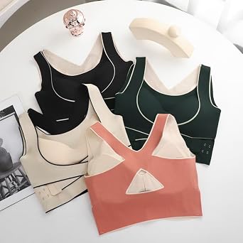 Wireless Bras for Women Support Push up Seamless Comfort Posture Corrector Sports Yoga Daliy Bra with Removeable Cup