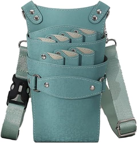 美容師 シザーケース トリマー シザーバッグ ショルダーバッグ トリマー収納 ハサミ収納 理容室 ウエスト ショルダーバッグ はさみ 櫛 収納 サロン 大容量 7丁 家庭用 2way トリマー ツールポーチ サロン レザー 挿し 理容師 トリマー ベルト付