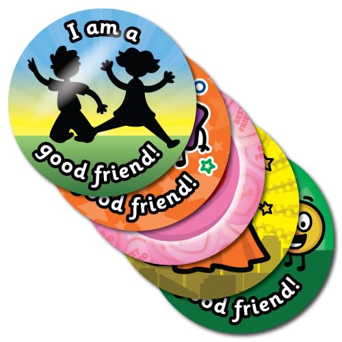 Good Friend Stickers, 150pcs on 5 A4 sheets, 32mm size. Teacher Stickers