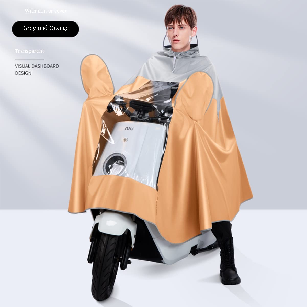 Wodoodporny rowerowy płaszcz przeciwdeszczowy, ponczo przeciwdeszczowe z kapturem, wiatroszczelna peleryna przeciwdeszczowa unisex, na rower, rower elektryczny, motocykl, osłonę przeciwpyłową na hula