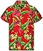 Produktbild V.H.O. Funky Hawaiihemd, Kurzarm, Strelitzie, Rot, XXL