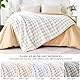 Wajade Kuscheldecke Flauschige Fleecedecke Sofa Decke Bubble Decke Kuscheldecke Weiß Luxuriöse Kunstfelldecke Leicht Weiche Decke für Bett Couch 153cm x 203cm Weiß