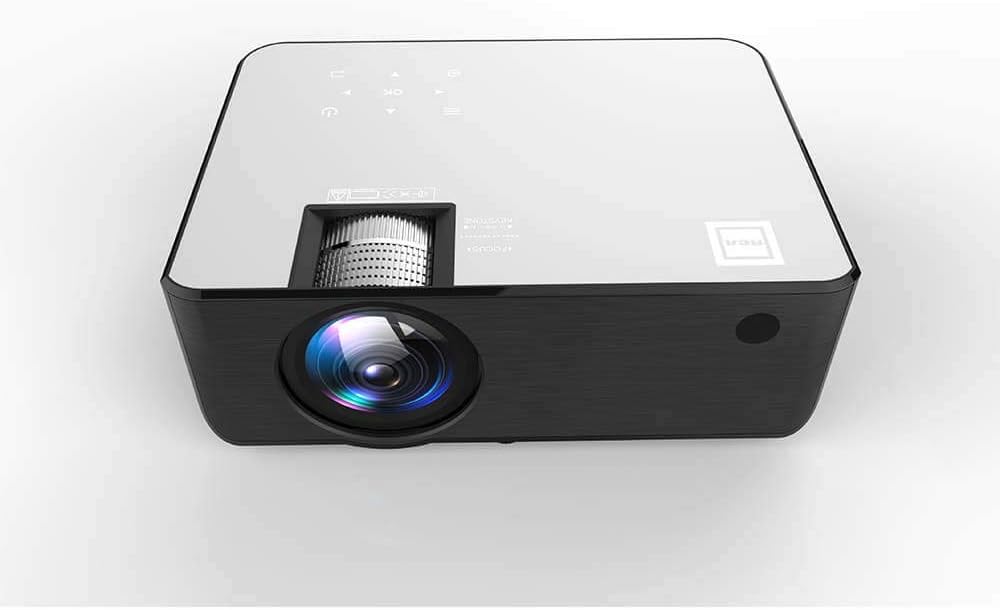Flash Deals - 50% OFF RCA RPJ133 Home Theater Projector - Portable Projector Compatible with with TV, PC, HDMI, USB, VGA - Powered by Roku Streaming Stick - Indoor/Outdoor Projector