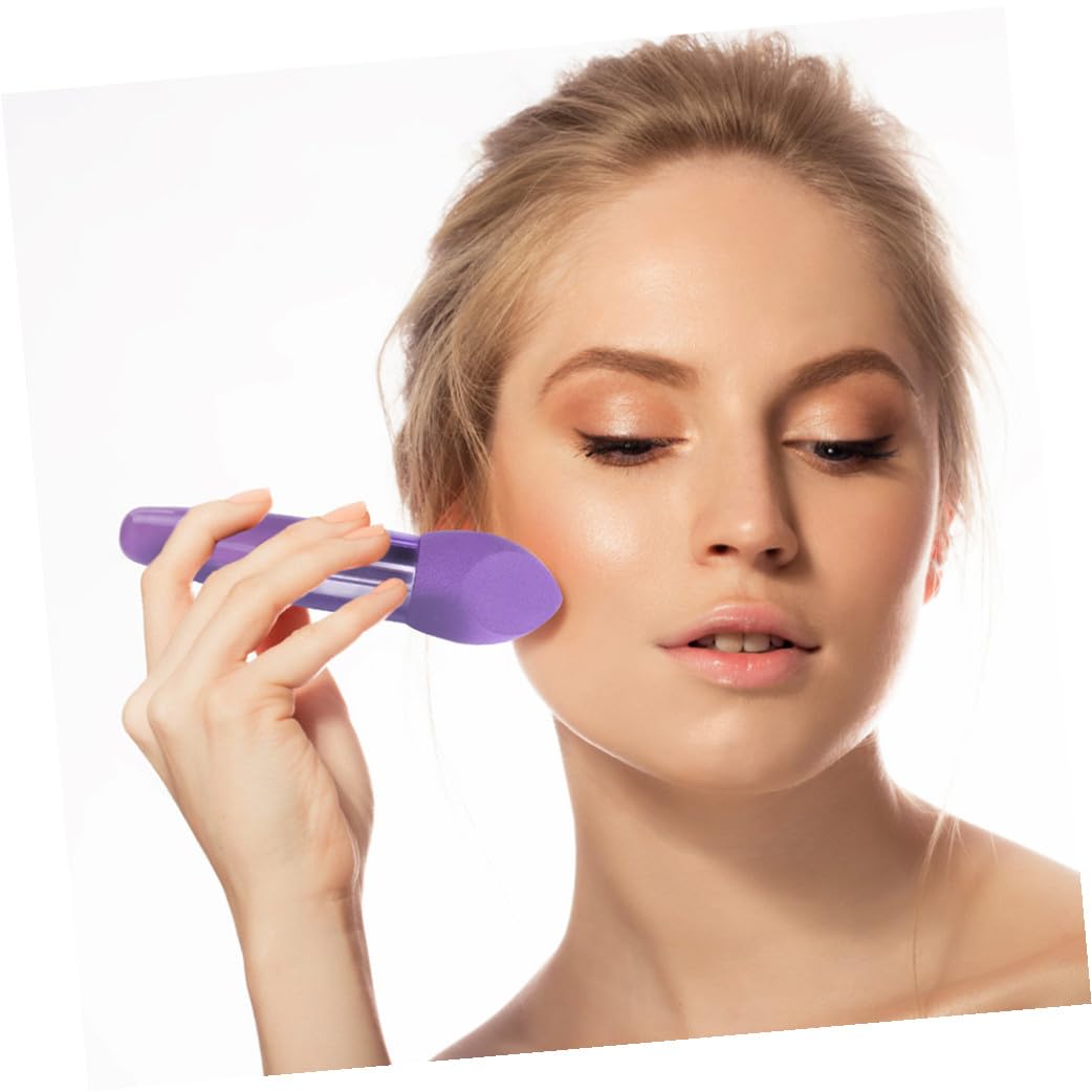6 pezzi Pennelli Trucco Penna Portatili Spugne Make Up Morbide ed Elastiche per Applicazione Precisa di Fondotinta e Cipria Design Ergonomico per Uso Facile e Risparmio Cosmetico