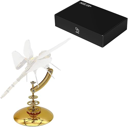 CHUO Rompecabezas de metal 3D con base magnética de libélula para todos los modelos de montaje de libélula de metal, 200 piezas (solo base)