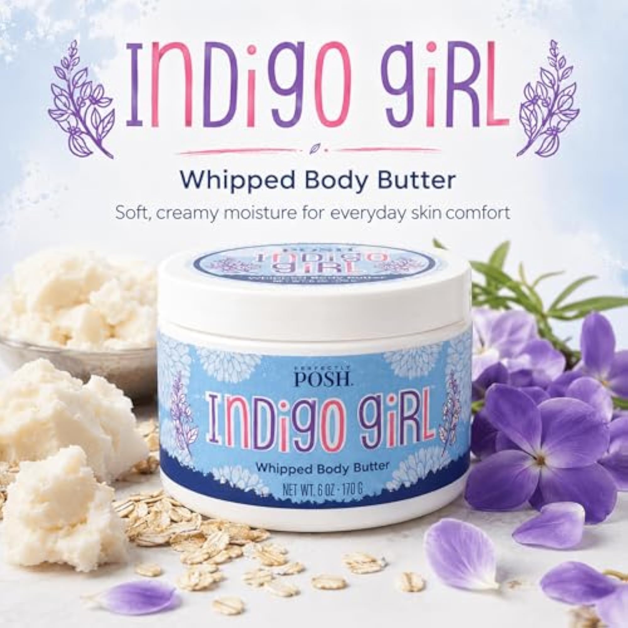 INDIGO GIRL Whipped Violet Body Butter, 8 oz