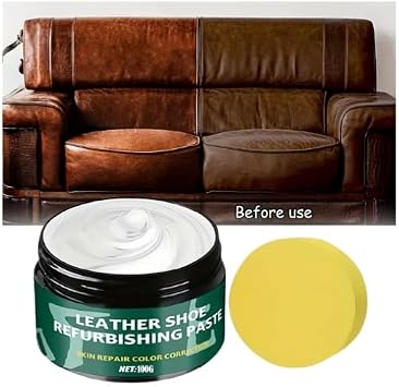 Leather Balm for Cars, Car Leather Conditioner Cleaning Paste for Leathers Care, Multifunctional Cleaning Cream Restorer Paste Deep Cleaner & Repair Kit for Purse Shoes Bags Jacket Couch