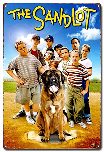 The Sandlot 90S Movie Posters Retro Metal Signs Vintage Movie Tin Metal Sign Garage, Bar, Cinema, Living Room, Bedroom, Decorative Metal Retro Sign Plaque - 8×12 Inches #TOP26