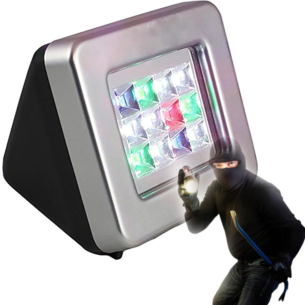 Mavdecll Light Led Fake Tv Simulator, Burglar Deterrent Device, Night Security 4 Modes With Timer Function, Ultra-Bright Led Simulation, Built-In Dusk Sensor, For Burglary Protection