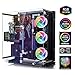 immagine 5J&D 3-Pack PC ARGB Ventola, Transparent 5V 3Pin Silenzioso 120 mm Case Ventola di Raffreddamento Kit con Illuminazione ARGB Indirizzabile PWN Controllo Intelligente per Motherboard SYNC/PC Case