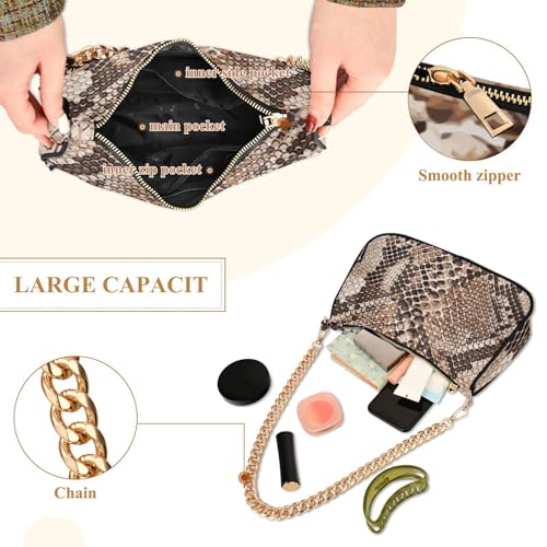 Bolso de hombro para mujer tipo clutch con cadena miniatura 2