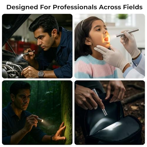 Image of Xech Rechargeable Pen Torch | Dual Light (White & Warm LEDs) | USB-C Fast Charging | Stainless Steel Pocket Flashlight for Home, Travel & Emergency Use | Bulk Corporate Gifts (TorchX)