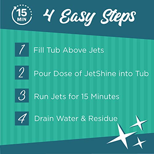 Zinnabee Jetted Tub Cleaner For Your Jetted Tub, Bathtub, Whirlpool Tub, And Jacuzzi Tub – Jetshine Sage Scent Formula - Septic Safe, 5 Cleanings Per Bottle #TOP2