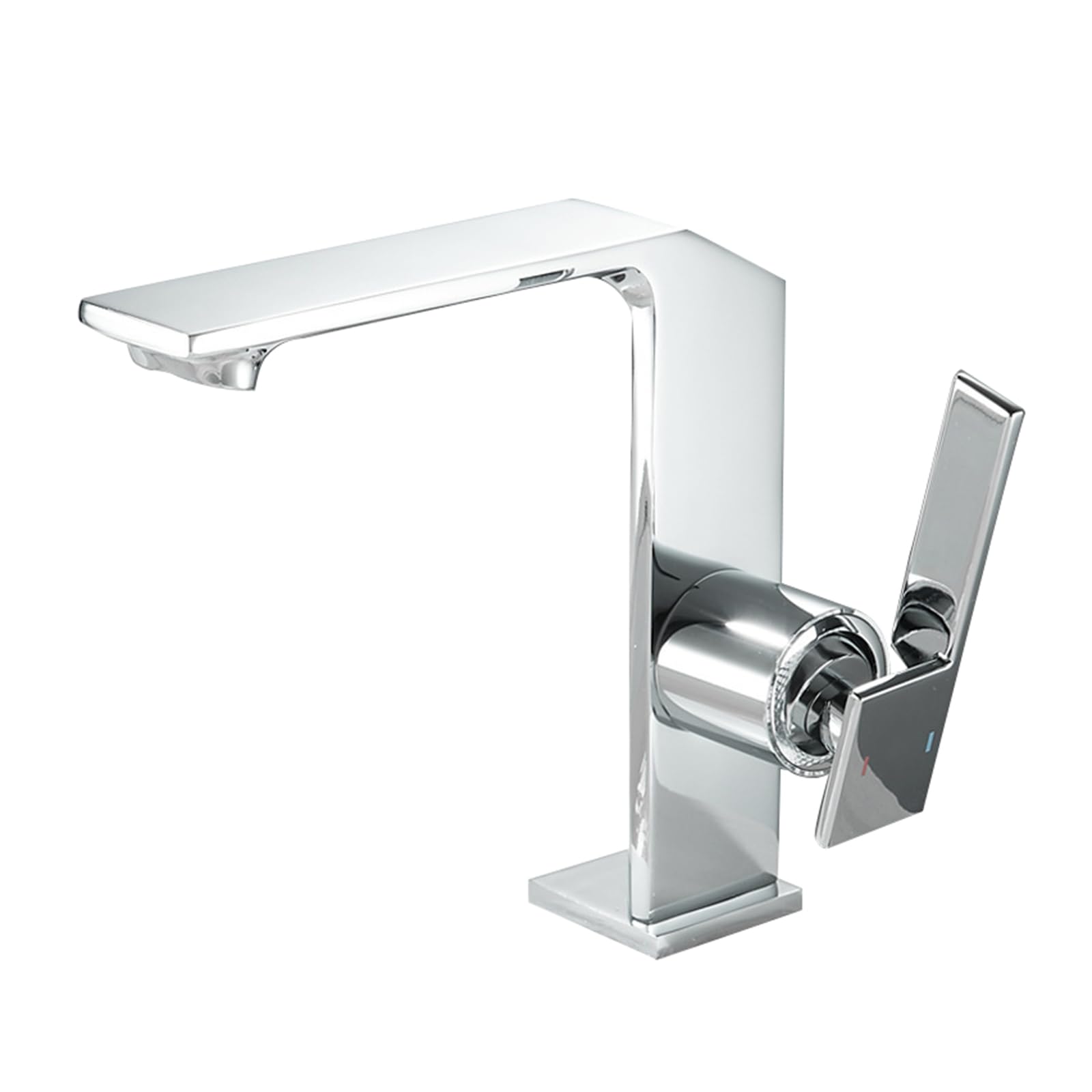 FQWNCIEG Basin Taps Mixers Waterfall Single Hot and Cold Bathroom Tap for Single Hole Water Basin,Chrome