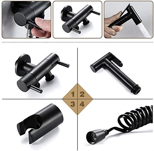 Douchette bidet WC avec jet réglable haute pression en laiton premium
