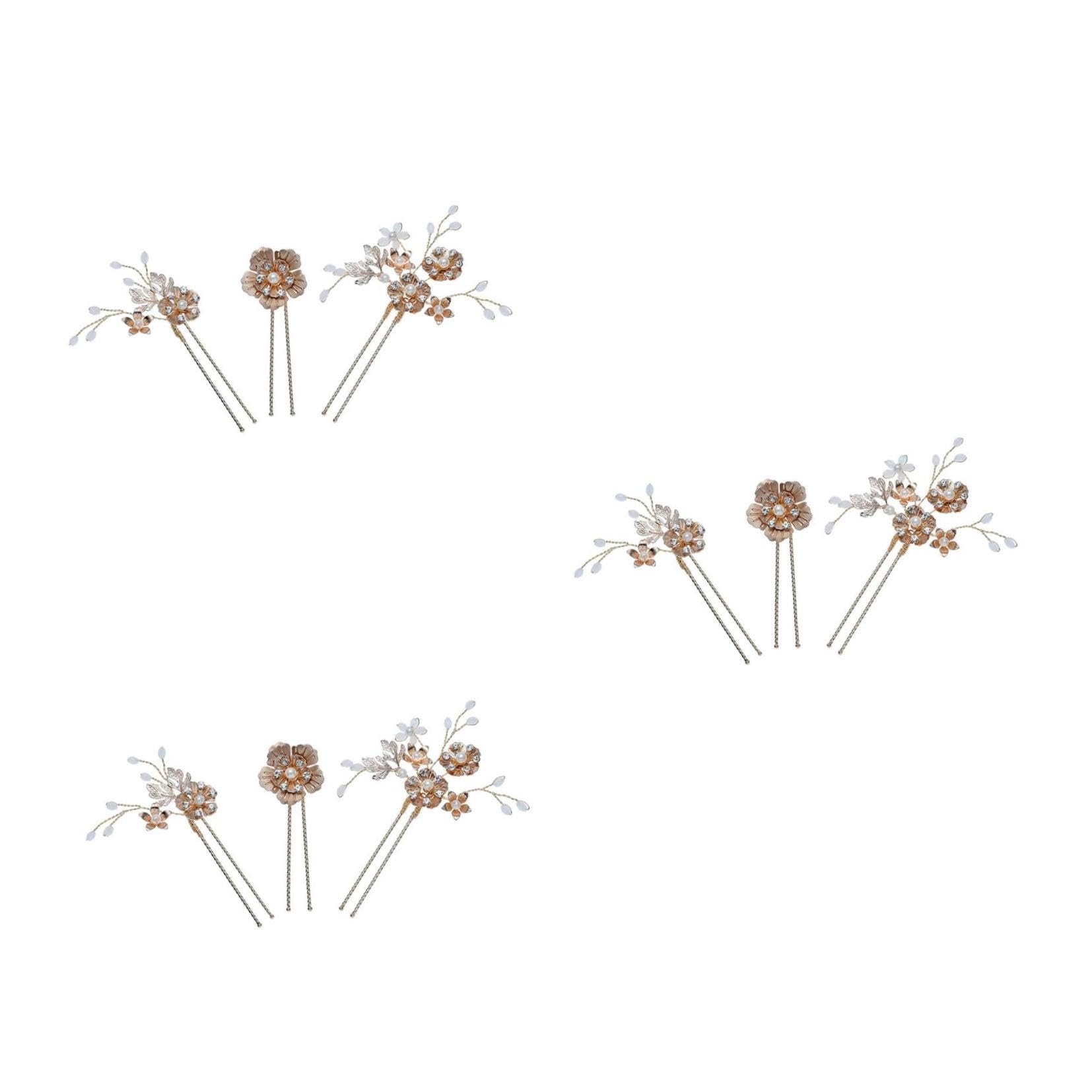 FOMIYES 9stücke Teiliges U-förmiges Haarnadel Zarten Strasssteinen Für Hochzeiten Haarspangen Für Bräute Und Brautjungfern Handgefertigte Haaraccessoires Für Festliche Anlässe