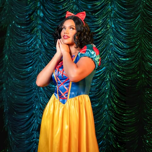 Image of Leg Avenue Womens Classic Snow White Set Family Friend Full Length Princess Dress