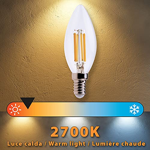 Velamp Lampadina LED a filamento, Oliva C35