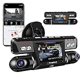 WiFi + GPS Dual Dash Cam: esta grabadora de coche de doble cámara de alta definición incluye funciones WIFI y GPS. Utilice nuestra APLICACIÓN para conectar la cámara del salpicadero a través de WiFi para ver imágenes o videos en tiempo real, descargar videos a su teléfono fácilmente y compartirlos en redes sociales con amigos y familiares. El módulo GPS externo registra con precisión la ubicación, velocidad, latitud, longitud y ruta de sus vehículos.