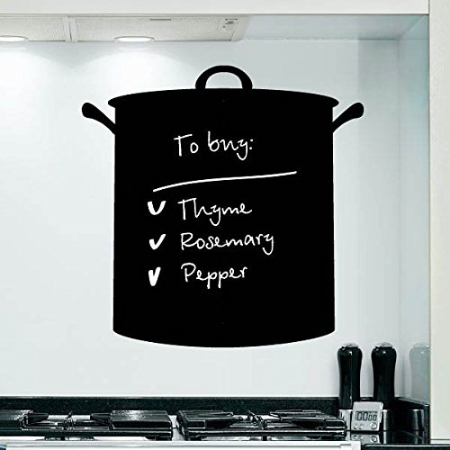 Ambiance-Live Sticker Tableau Noir CUISINIÈRE 55 x 55 cm, Adhésif Ardoise Effaçable, Décoration MÉMO pour Cuisine, to DO List, Autocollant Mural de qualité Made in Europe