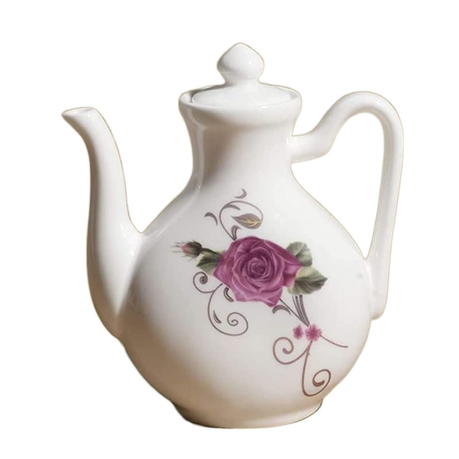 Windmilne Oil Dispenser Bone Ceramic Bottles125ml,Soy Sauce Vinegar TabletopCruet Condiment with Lid Dust Proof