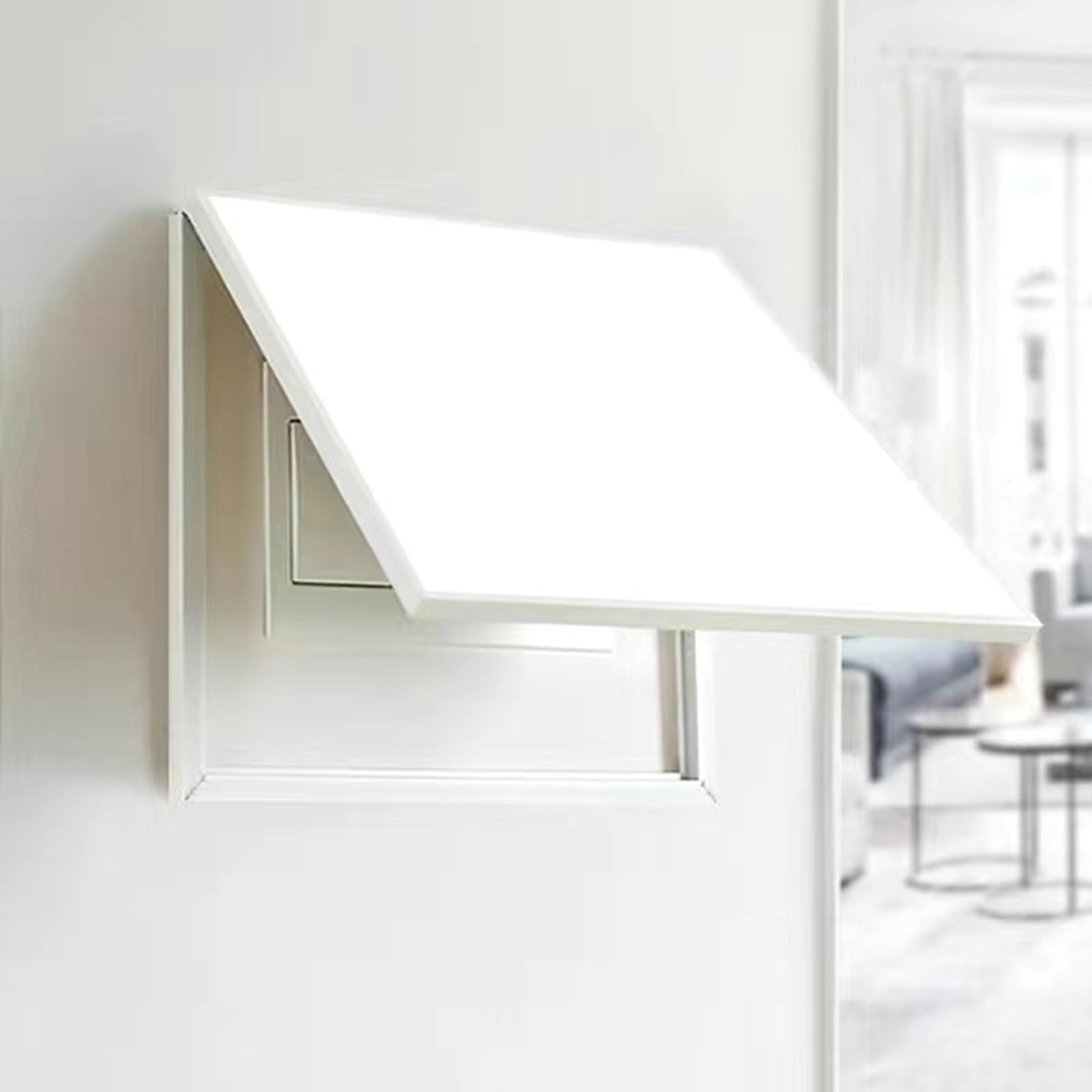 Tapa Cuadro Electrico Panel Eléctrico de Madera en Blanco, Cubierta de Caja de Medidor Eléctrico Multicolor, Tapa Protectora para Colgar en la Pared, Cubiertas de Panel de Disyuntor Vertical(White,60c