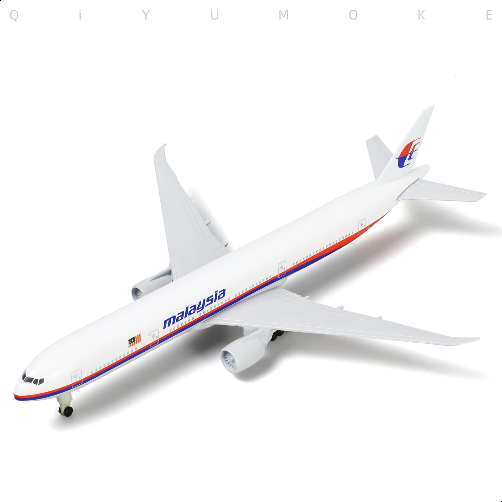 1/300 Malaysia 777 Flugzeugmodell aus Metalldruckguss für Boeing 777 Flugzeugmodell mit Ständer für Erwachsene (8,3 Zoll) Geschenk für Luftfahrt-Enthusiasten, Desktop-Display-Dekoration