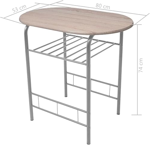 Miniatura 8 de Moderno juego de mesa de desayuno con taburetes, muebles de cocina MDF que ahorran espacio para apartamentos, cafeterías y pubs (marco de hierro
