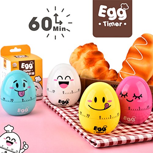 60 Minutes White Funny Mechanical Home Kitchen Egg Timer For Cooking,Kids #TOP3