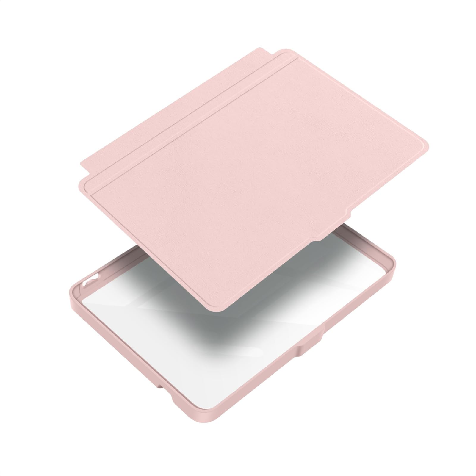 GIOPUEY Cover Compatibile con Kobo Clara Colour/Clara BW/Clara 2E, Flip Pelle + PC TPU Trasparente Guscio Rigido Posteriore - Pink