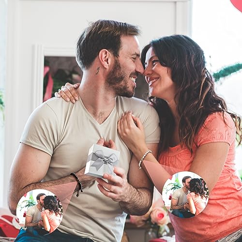 SUPHELPU Personalized Couples Gifts, Matching Couples Link Charm Bracelet with Picture Inside, Customized Anniversary Birthday Relationship Christmas Memorial Gifts for Women/Men/Her/Him2