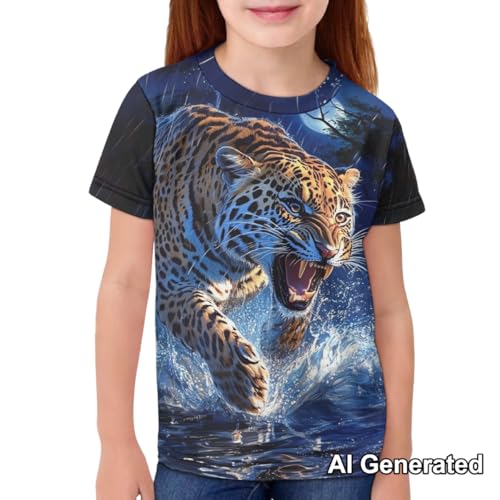 Image of Xhuibop Kids T Shirts for Boys Size 3-16 Girls Short Sleeve Sportswear Active Tops