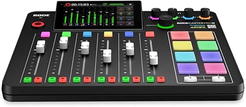 Miniatura 3 de Rode RODECaster Pro II - Consola de producción de audio integrada con cubierta de policarbonato Rode RODECover II y tarjetas de memoria MicroSDHC de