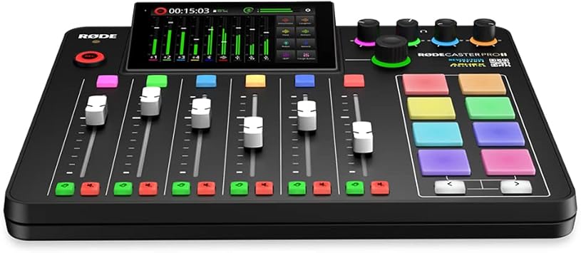 حزمة استوديو Rode RODECaster Pro II المتكاملة لإنتاج الصوت مع 4x Zoom ZDM- 1 Podcast Mic Pack و 32 جيجابايت microSDHC Memory Card