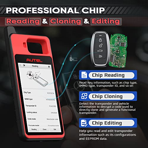 2025 Autel MaxiIM KM100 (X) Scan Tool, Same as KM100 KM100E, Lite Ver. of IM508 IM608 Pro, Lifetime Free Update, Built-in APB112, OBD Learning for 700+ Vehicles, Auto VIN & Auto Scan, VCI200, 9.0 OS