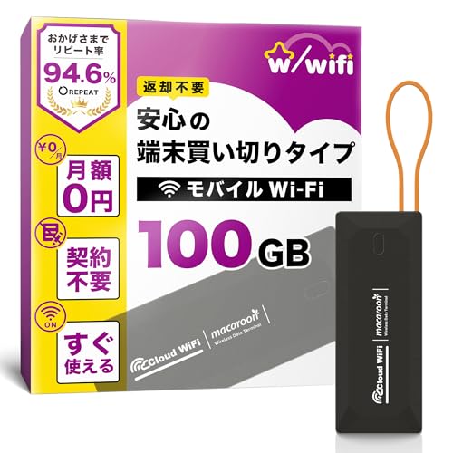 モバイルWiFi 100GB初回 USB/タイプC SoftBank SELECTION チャージwifi 100GB ポケットwifi モバイル