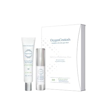 OxygenCeuticals 360 Eye Perfection Duo Advanced Anti-Aging Eye Treatment Set, Visibly Reduce Dark Circles, Puffiness, Wrinkles, Fine Lines & Crows Feet, for Women & Men