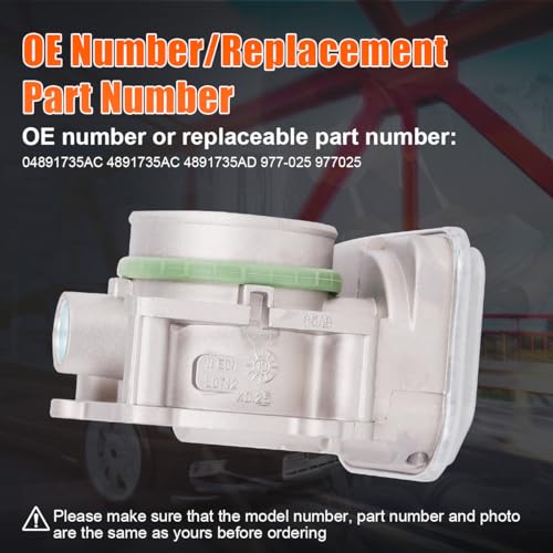 EMTMOUN S20020 Electronic Throttle Body Fits for Dodge Avenger Caliber Journey, Chrysler 200 Sebring, Jeep Compass Patriot, 1.8L 2.0L 2.4L, Replace# 4891735AC 4891735AD 977-025 - Thumbnail 4