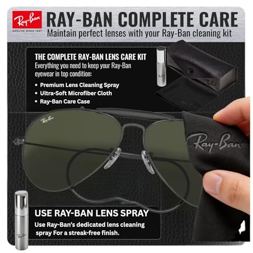 Image of Ray-Ban RB3030 OUTDOORSMAN Pilot Shaped Sunglasses for Men & Women with Official RAYBAN Eyewear Kit