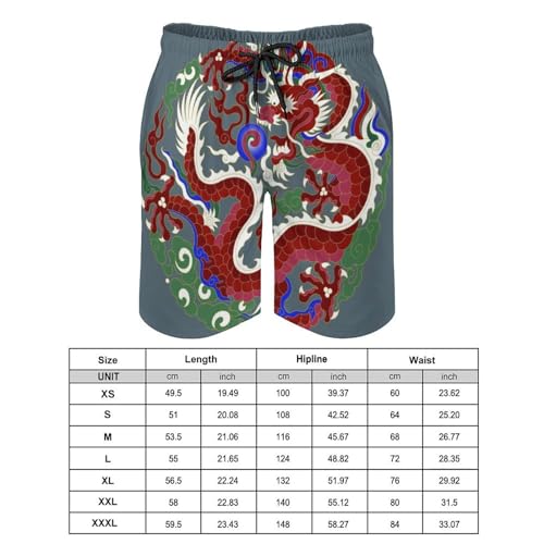 Short de bain homme dragon chinois UMENG confortable avec cordon de serrage - 2